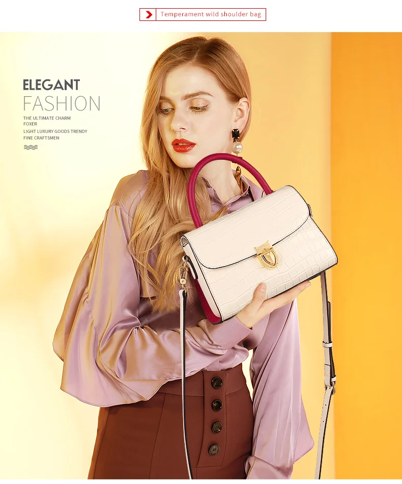 FOXER новые офисные роскошные сумки на плечо для леди, Большой Вместительный спилок, высокое качество, элегантные сумки-мессенджеры