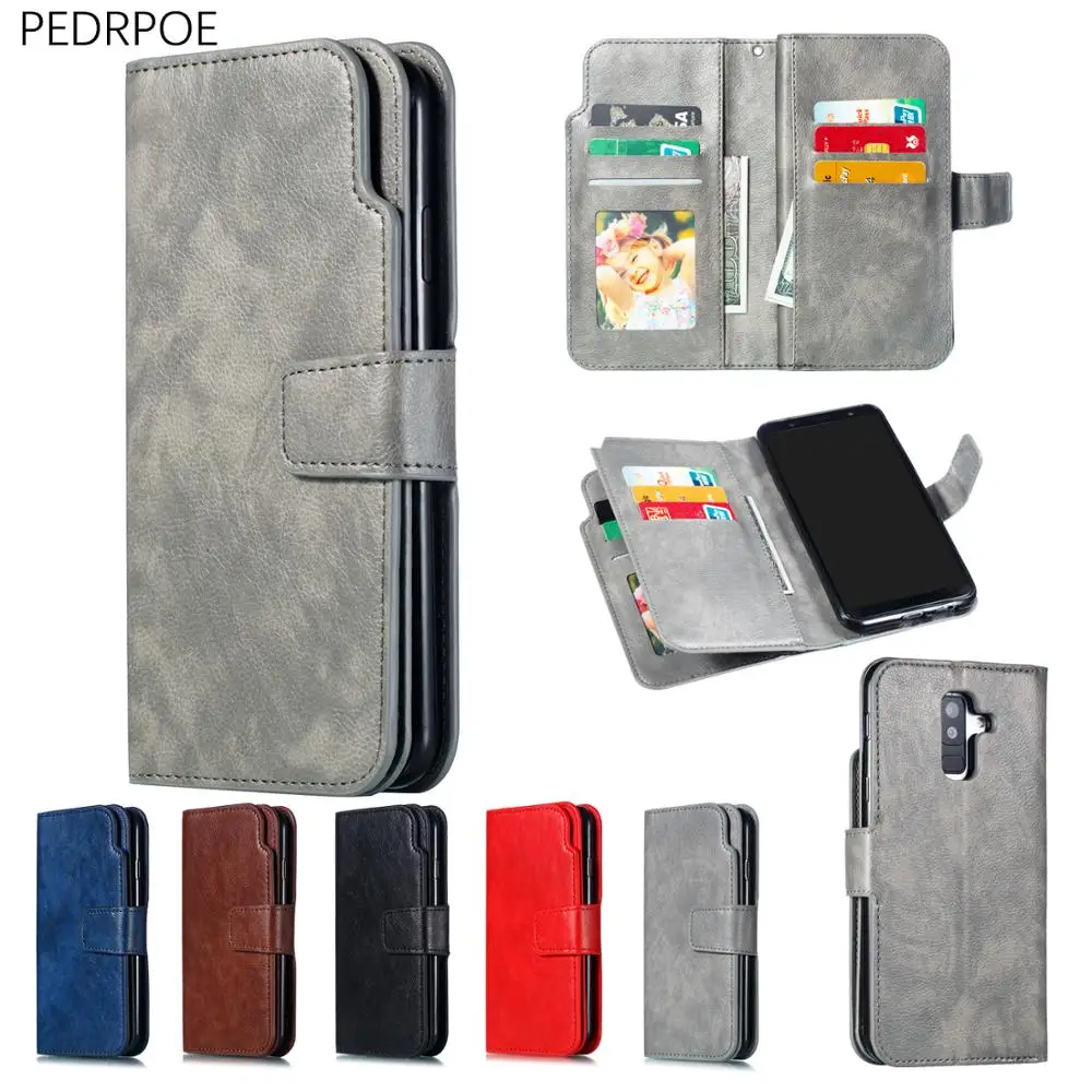 Чехол книжка из искусственной кожи для Samsung Galaxy Note 8 9 J2 Pro J3 J4 J5 J6 J7 J8 2017 2018 EU J310 J330 J510
