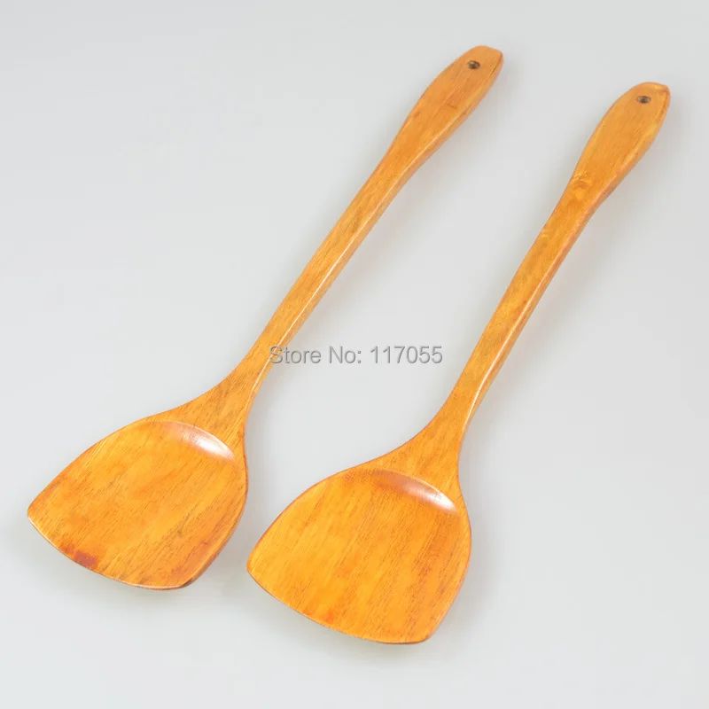 50 шт. Высококачественная деревянная лопатка кухонный инструмент деревянная лопатка особенный деревянный шпатель для антипригарной сковороды 39 см