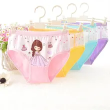 4 шт./лот; детское нижнее белье; хлопковое нижнее белье с рисунком принцессы для девочек; детские трусы; костюм для детей 1-3 лет