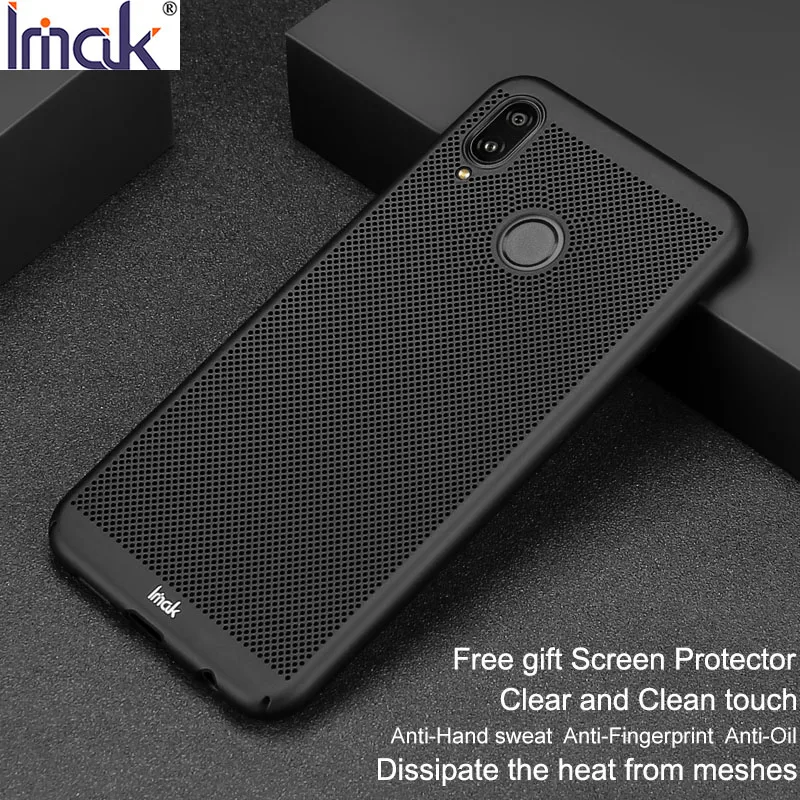 IMAK Jazz Hard Case for Huawei P20 Lite Nova 3E Mesh Design Breathable PC Full Cover Free Screen Protector |