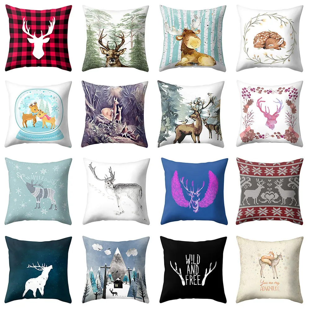 

Gacsidy Store Fashion Cotton Linen Christmas PillowCase Throw Home Pillow case cover