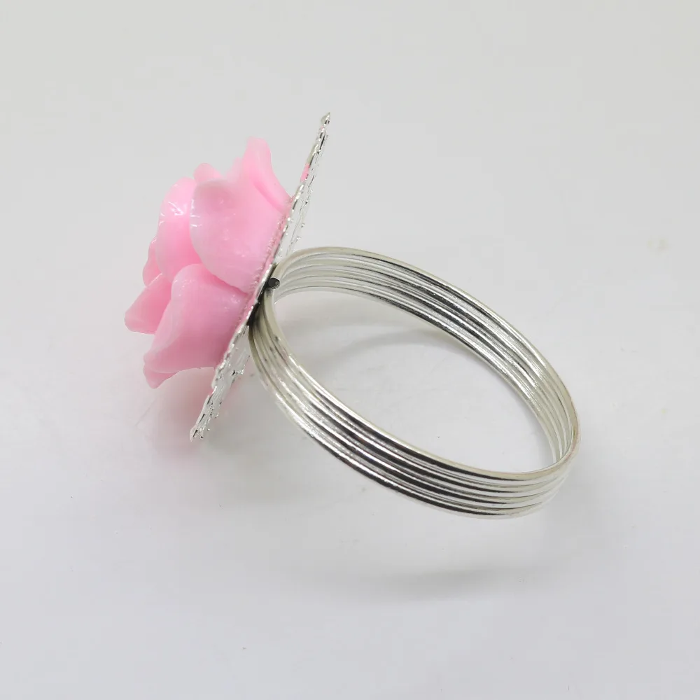 Fasion 5 шт. розовые декоративные серебристые кольца для салфеток держатель для салфеток свадьба; вечеринка украшение стола интимные аксессуары