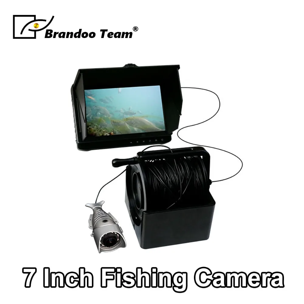 

BRANDOO 30M Fish Finder Underwa 7inch Video Monitor Controllable via monitor 12PCS LED Night Vision Camera For Fishing