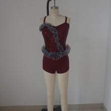 Реальные Justaucorps купальник конец одной женщины сексуальный джаз танец одежда для выступлений костюмы платье динамический гоночный костюм