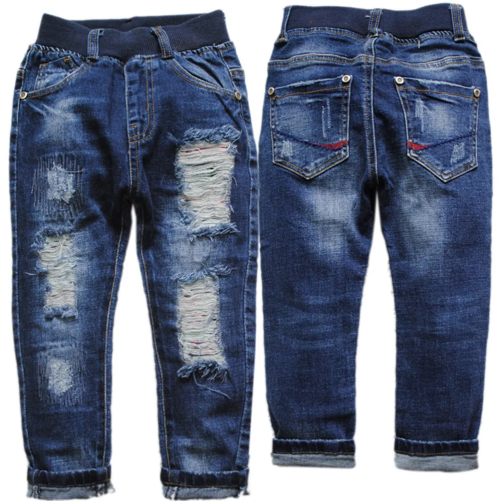 Buy 3971 KIDS JEANS BOYS children's clothing casual denim hole pants boys jeans