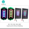 6V 12V 24V 36V 48V Lead-acid Lithium Battery Capacity Indicator Module Blue Green Display Storage Lithium Power Level Meter ► Photo 1/5