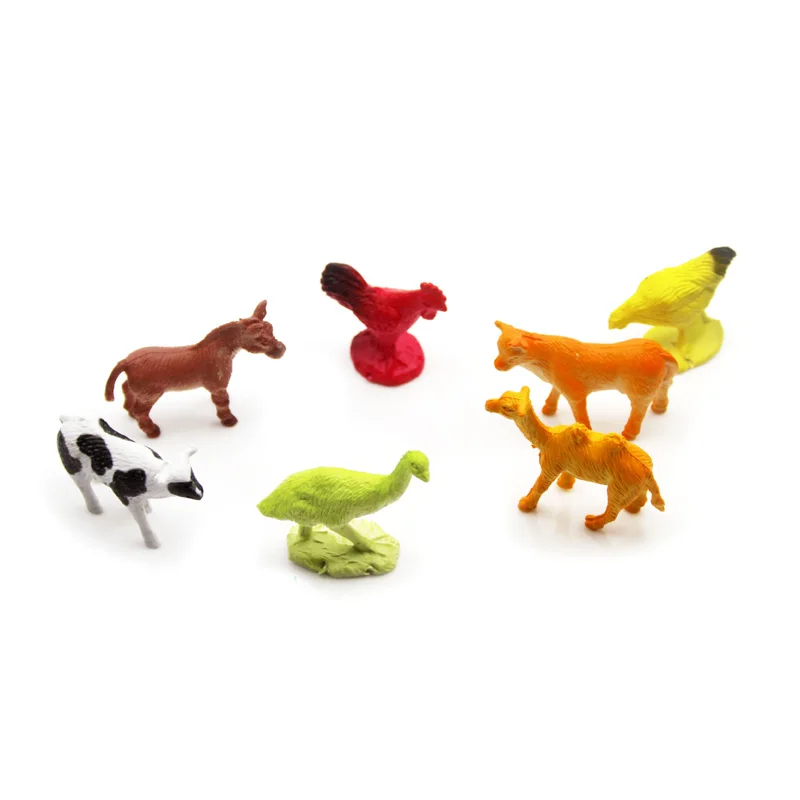 

Original genuine wild life zoo jungle farm animals model series 2 rooster goat duck otter kids educational toy for children gift