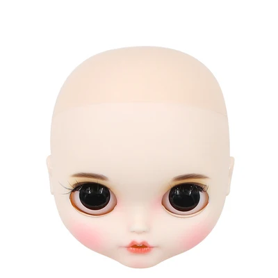 Кукла с гибкими суставами, матовое лицо без волос - Цвет: only head