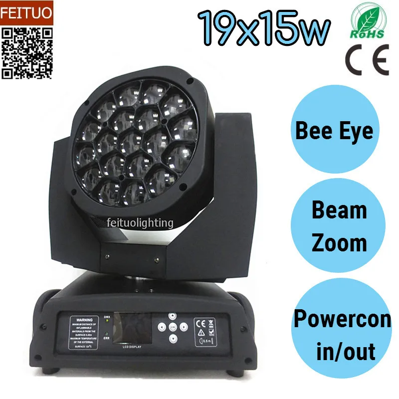 

LED Beam Light Moving Head Bee Eye Zoom Wash Light LED Stage Lighting RGBW 4in1 DMX Beam Disco Party Lights