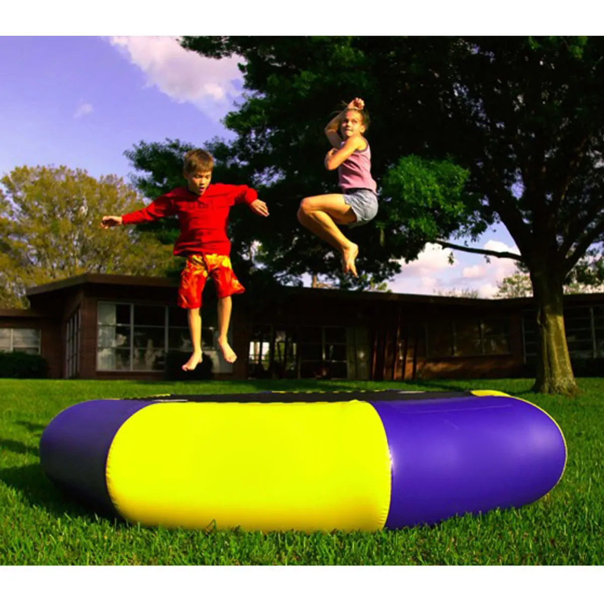 

LBLA PVC Inflatable Water Trampoline Outdoor 0.6mm Trampoline for Inflatable Bouncer Water Park 10ft Diameter