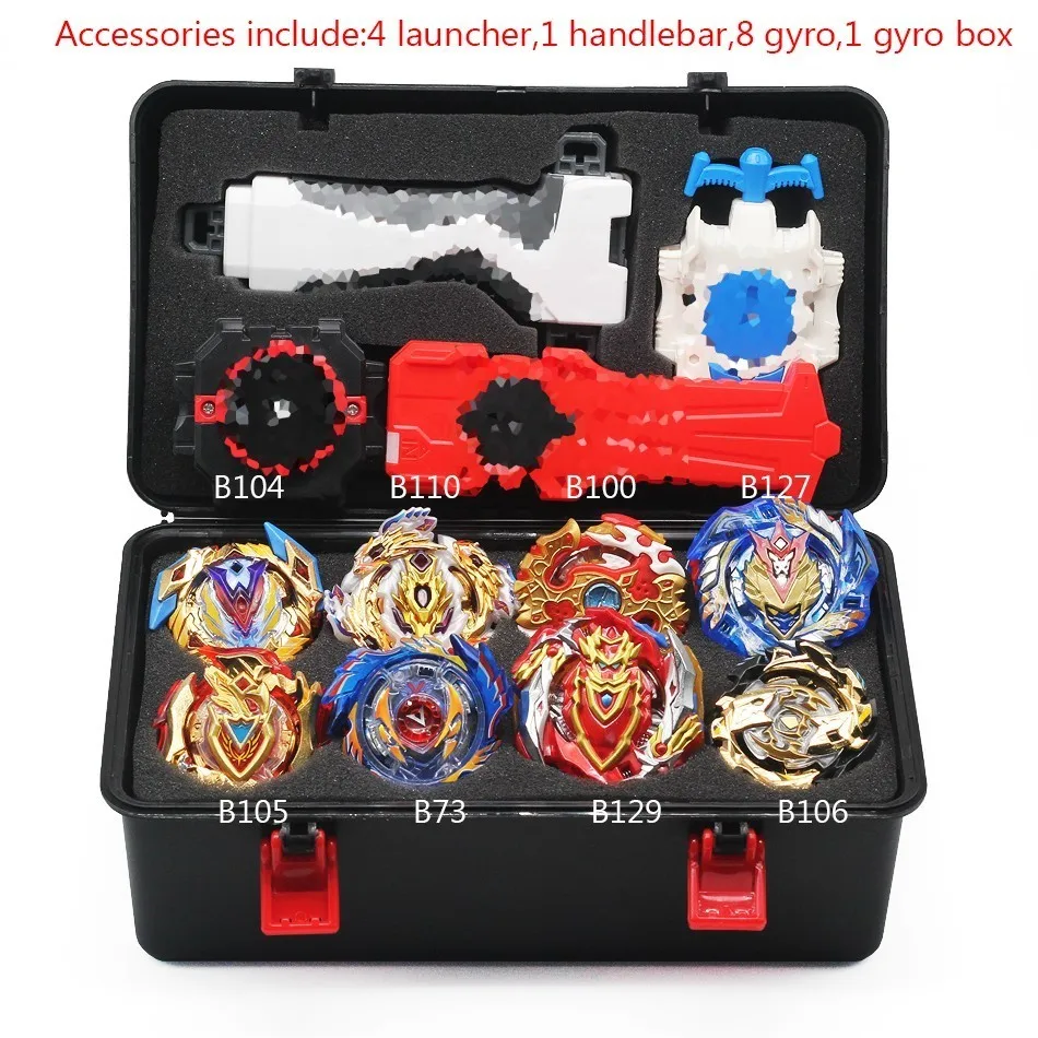 Новые пусковые установки Beyblade B129 Toupie Bayblades металлические черные гальки набор Burst Fafnir коробка Bey Blade игрушки для мальчика на день рождения - Цвет: gold 1-2