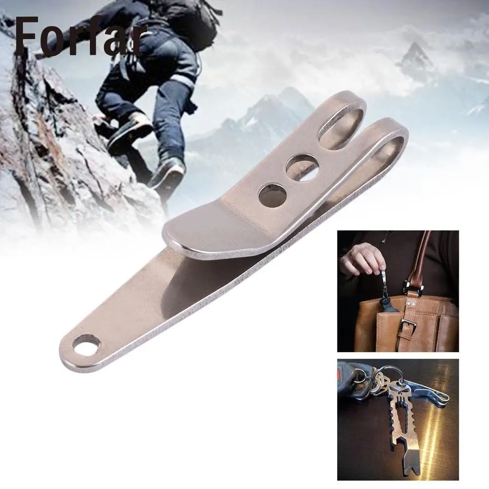 

1pc Multifunction Carabiner Quicklink Suspension Clip Carabiner with Key Ring Silver Outdoor Sports Hiking Climbing EDC Tool