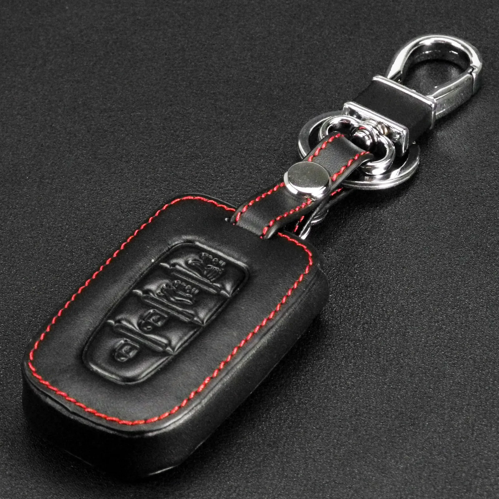 Keyforkess telecomando in pelle 4BTN Fob portachiavi per auto cover per Hyundai Genesis Equus Elantra Veloster Sonata fit Kia K2 K5 -