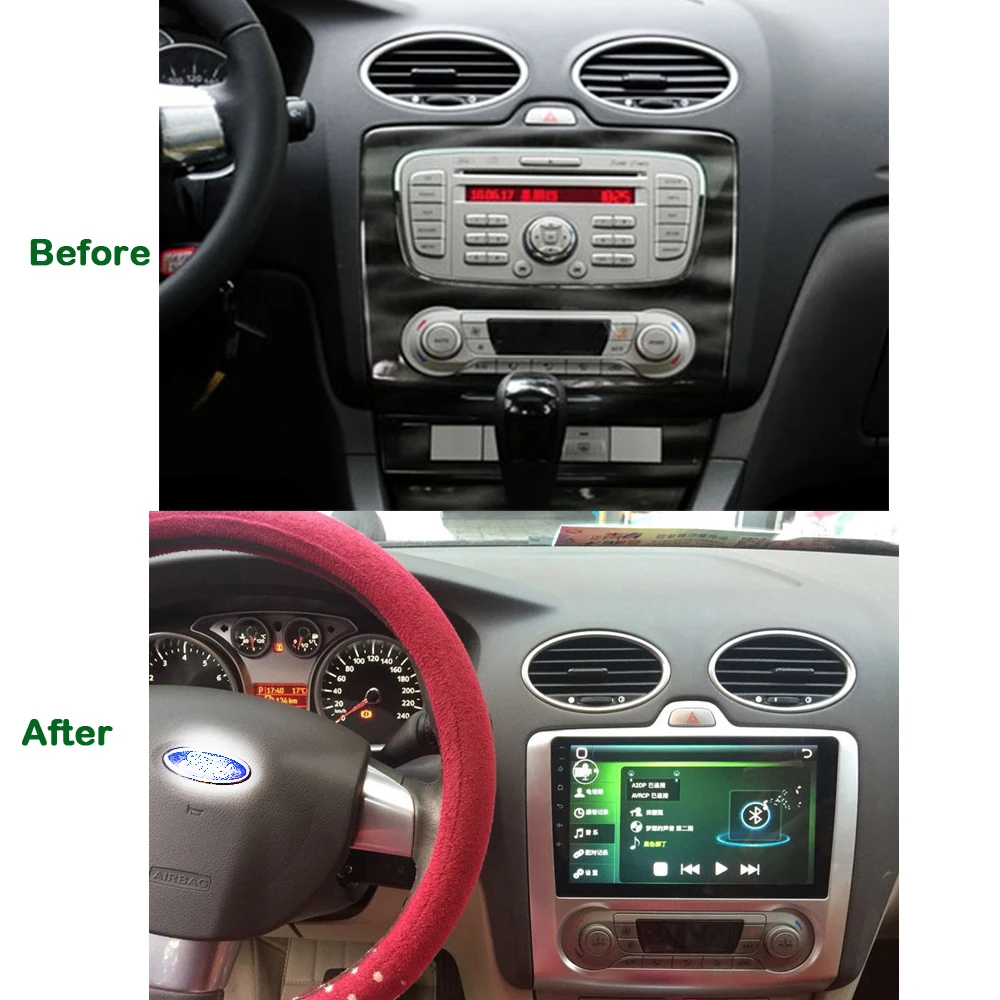 Best Aoluoya IPS 4GB RAM 32GB ROM Octa Core Android 8.0 CAR DVD Player Radio GPS Navigation For Ford Focus 2 2007 2008 2009 2010 2011 2