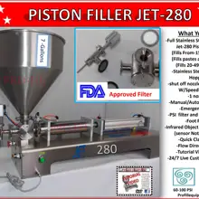 JET280/300 Крем-шампунь для лосьона наполнитель медовый соус-паста арахисовая маслозаливочная машина Пневматический полуавтоматический Поршень с одной головкой