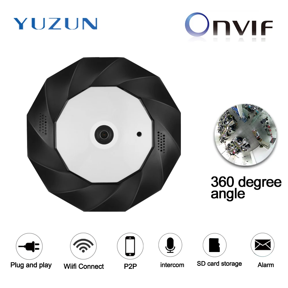

3MP Wireless camera 360 Degree Panoramic wifi Camera 960P Network Wi-fi Fisheye Security IP Camera