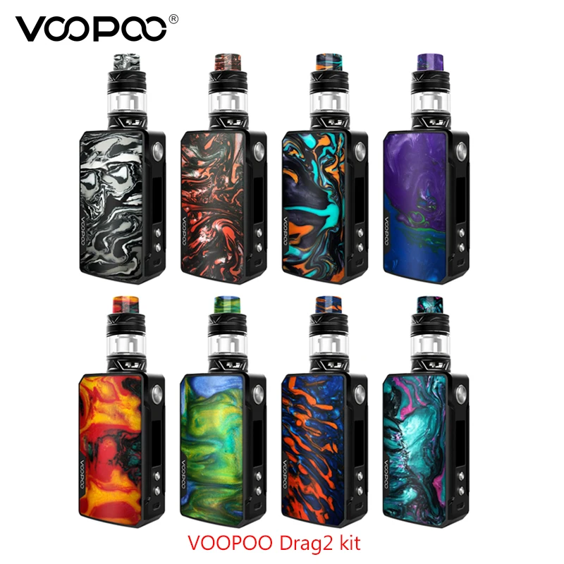 

Electronic cigarette Voopoo Drag 2 177W TC Kit With Uforce T2 SubOhm Tank U2/U3 Powered By Dual 18650 Battery VS DRAG 157W