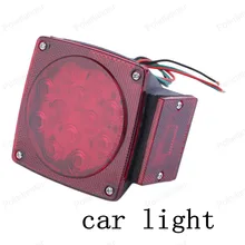 1 пара 2 фото Автомобильный свет 12 в высокое качество водостойкий квадратный красный задний фонарь автомобильные огни безопасности светодиоды свет автомобиля Стайлинг источник света