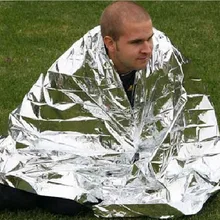 300 шт./лот Водонепроницаемый Открытый аварийный выживания фольги тепловой первой помощи спасательное одеяло