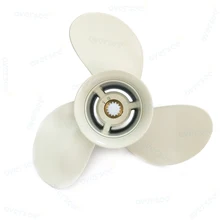 OVERSEE Aluminum Propeller 362-64108-0-1 3X9.2X9.8 Right White 9.9, 15, 18 HP For Fitting TOHATSU Outboard
