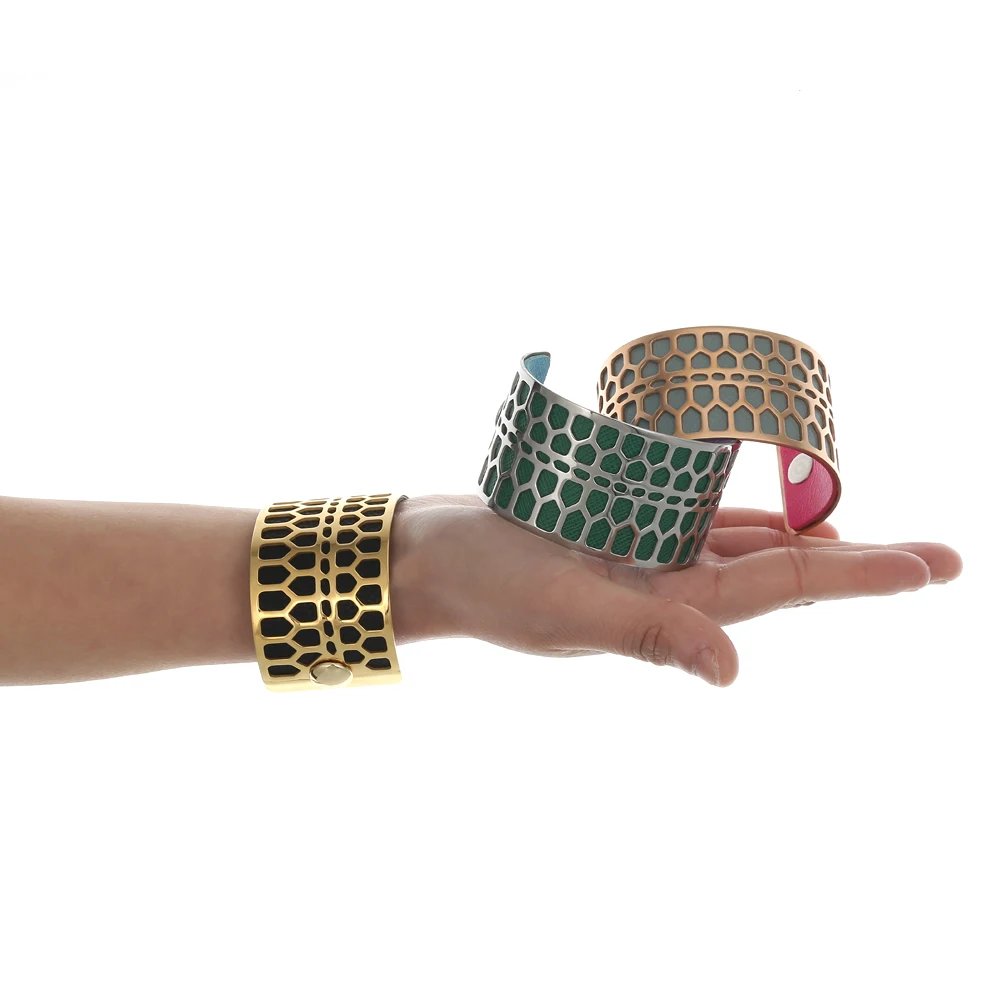 Legenstar Bijoux Manchette Femme браслет Argent Pulseiras Браслеты для женщин полые из нержавеющей стали 40 мм манжеты браслеты и браслеты