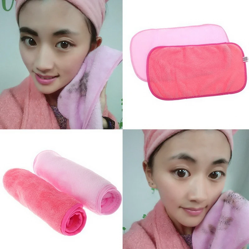 Reusable Microfiber Facial Cleansing Makeup Remover Removing Cloth Washcloth Towels Makeup