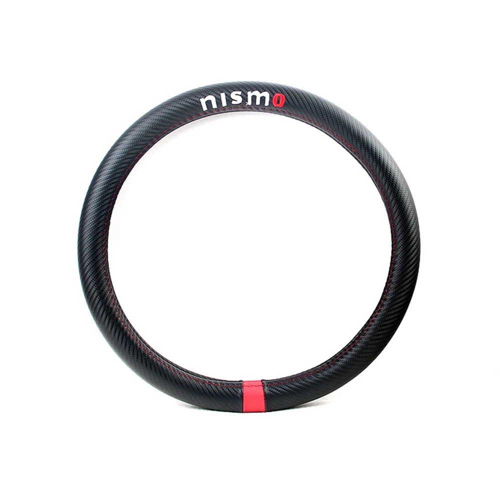 Steering Wheel Cover Car Styling Carbon Fiber Leather PU For Nismo nissan x-trail juke primera bluebird almera murano qashqai Steering Wheel Cover Car Styling Carbon Fiber Leather PU For Nismo nissan x-trail juke primera bluebird almera murano qashqai