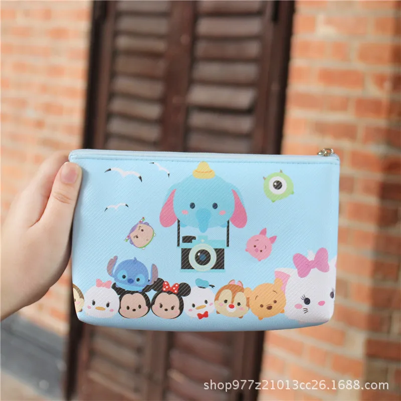 Disney Микки Мышь мультфильм кошелек для монет карты пакет Минни кошелек дети студент мини-кулон мешок сумка для хранения карандаш малыш - Цвет: Сливовый
