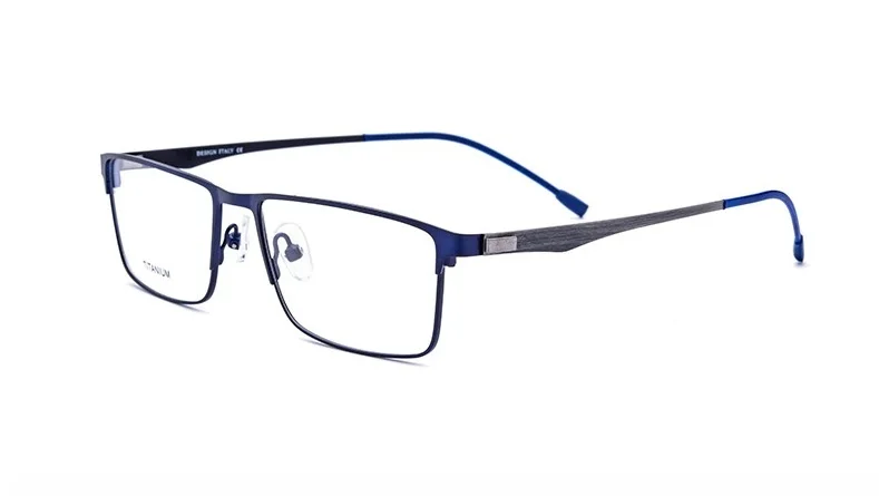 ELECCION Титан сплав очки рамки для мужчин Сверхлегкий квадратный близорукость рецепт Металл полный оптический безвинтовое очки прозрачные оправа для очков - Цвет оправы: C5. Blue Frame