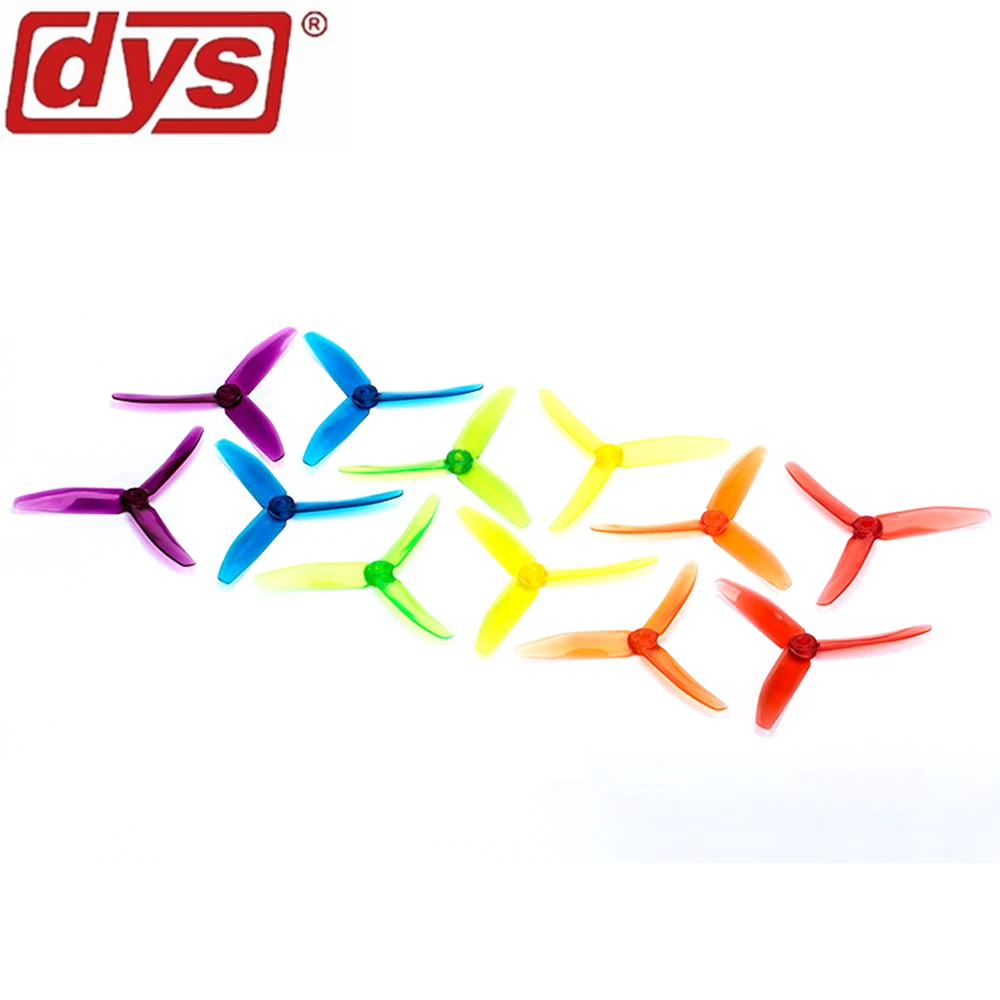20pcs lot Original DYS 5040 XT50403 Tri Blade CW CCW Propeller FPV Prop PC Material w