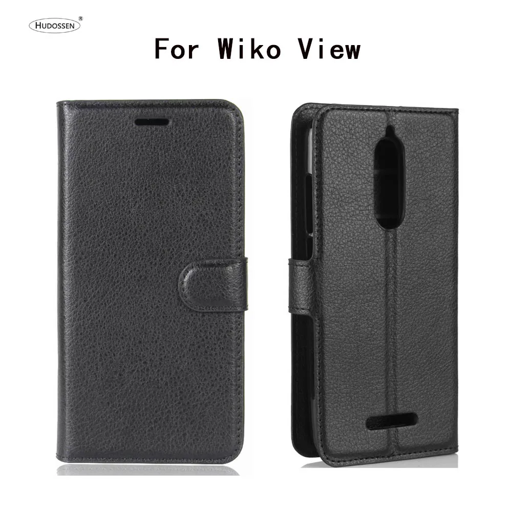 

HUDOSSEN For Wiko View 5.7" Case Luxury Flip Leather Back Cover Phone Accessories Bags Skin Coque For Wiko View Case Para