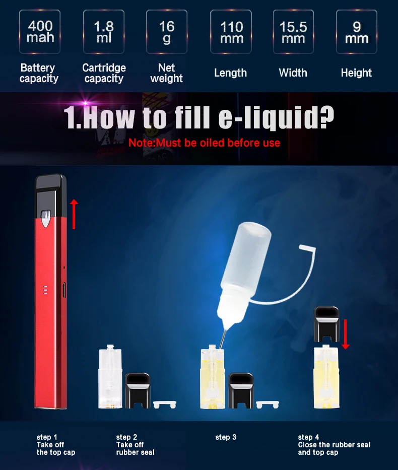 Vapor Storm Stalker II, магнитная Pod система, Vape Mod, сетчатая катушка, 1,8 мл, картридж, вейп ручка, 400 мАч, батарея, электронная сигарета, вейпер