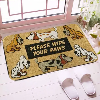 

Please Wipe Your Paw Dog Doormat Digital Print Modern Floor Kitchen Mat Carpet Soft Bathroom Mats Good Gift For Home Decor