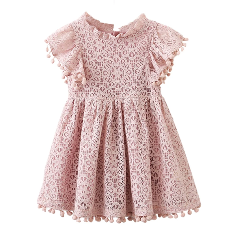 

Kids Girl Ball Gown Lace Dress NEW Toddler Girl Summer Lace Dress 2 5 6 7 Year Princess Birthday Party Dress Children Clothing