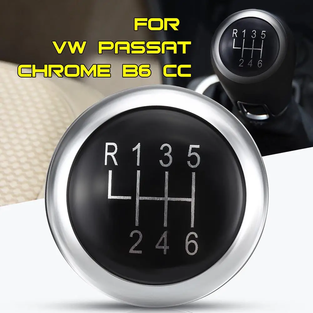 

Gear Knob Stick Lever Badge Emblem Trim Cap Cover 6 Speed for VW Passat B6 B7 CC