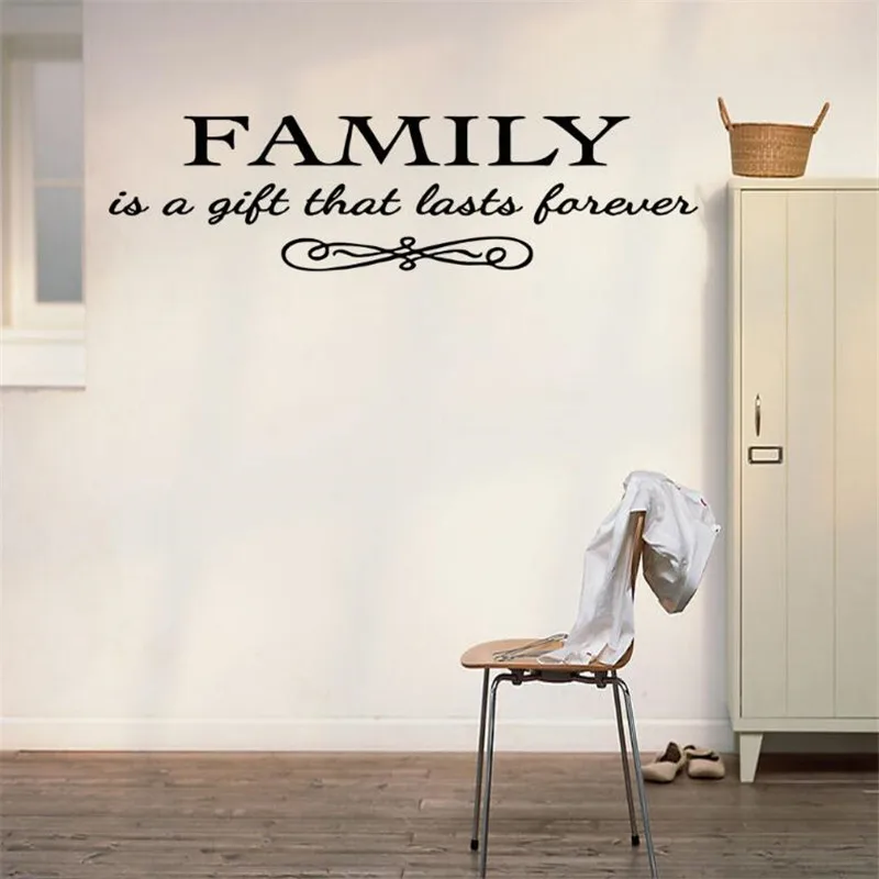 1pc English Proverbs Wall Sticker Family House Rules Wall Stickers