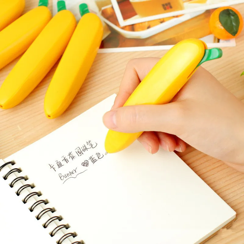 1 шт. креативная милая форма в виде фруктов в форме банана d шариковая ручка персональные канцелярские принадлежности Школьные принадлежности студенческие канцелярские принадлежности