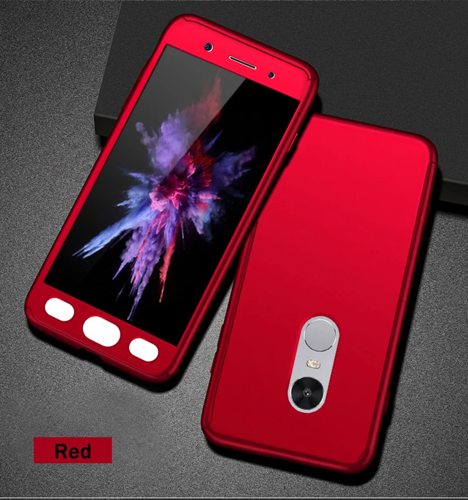 CAPAME Case For Xiaomi Redmi 4X Note 4X 4 Global 360 Case Glass Full Cover Hard Plastic Phone Cases For Xiaomi Redmi 4X Note 4X (7)