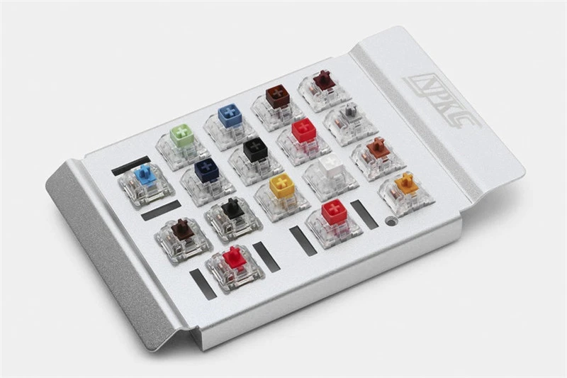 IDOBAO пользовательские 17 переключателей в верный на ощупь алюминиевый чехол для механической клавиатуры Cherry Mx цифровой клавиатуры - Цвет: silver