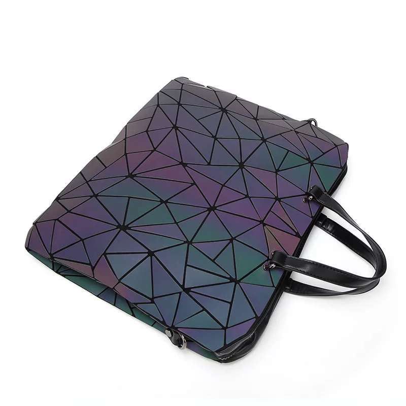 Дропшиппинг, модная женская светящаяся сумка, большой размер, портфель, бриллиантовая сумка, геометрические сумки на плечо, простые складные сумки, bolso