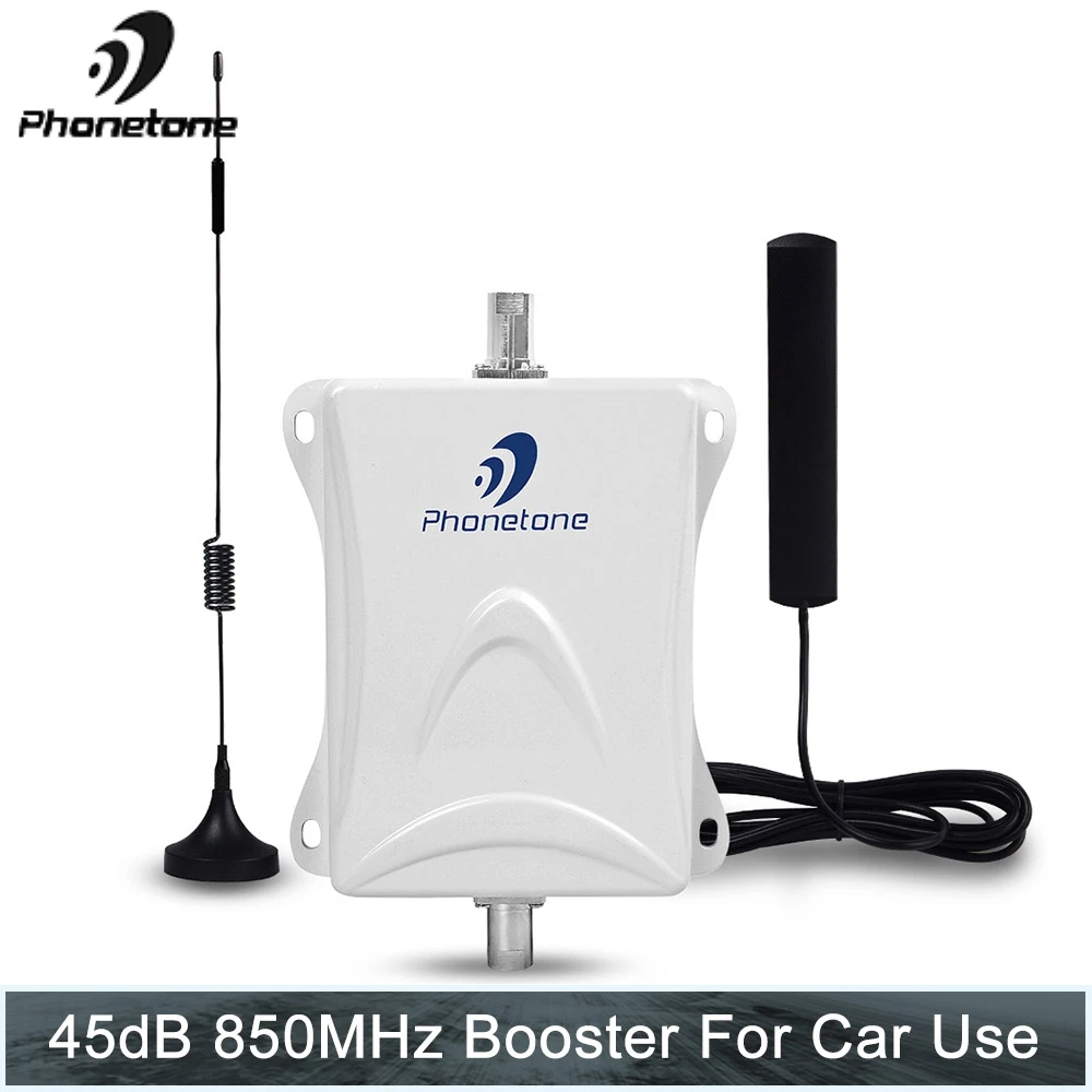 

Phonetone 850MHz Car use Cell Phone Amplifier Mobile Signal Booster Repeater Kit with Cable + Antenna