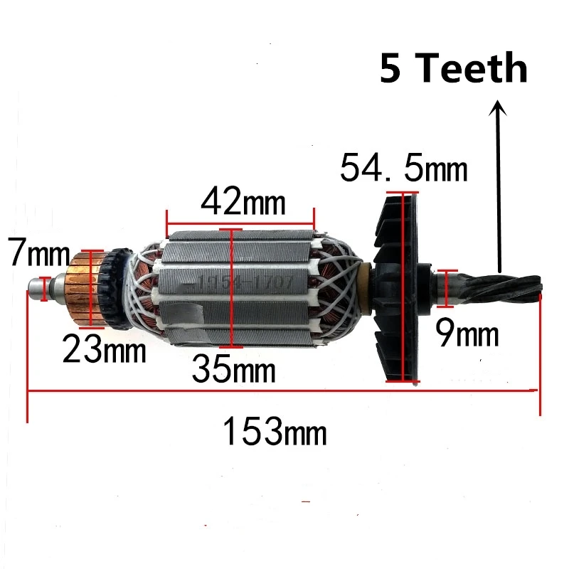 Repuesto de rotor de armadura AC 220V 240V para BOSCH GBH 2-26 GBH 2 Repuesto de rotor de armadura AC 220V 240V para BOSCH GBH 2-26 GBH 2