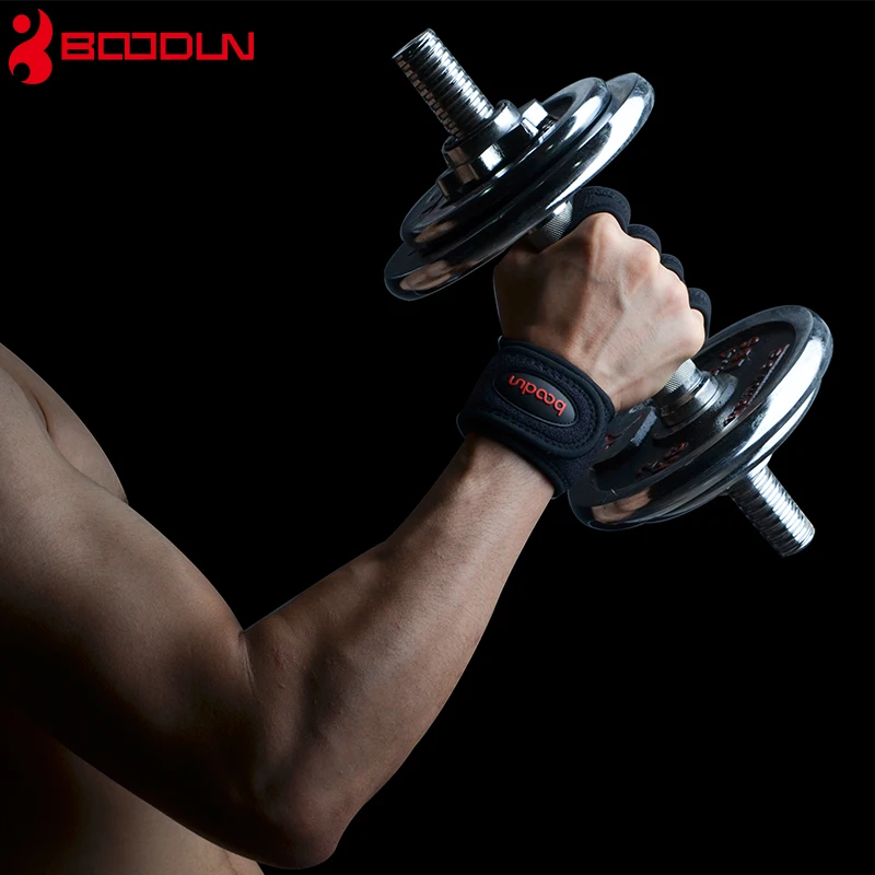 تعزيز طبعة Boodun اللياقة البدنية رياضة قفازات تمرين قفازات رفع أثقال مكافحة تخطي الجسم بناء قفازات للنساء الرجال 2018