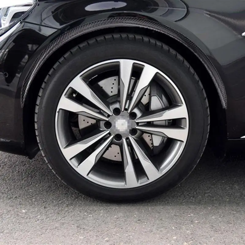 

2pcs Universal Carbon Fiber Style Car Wheel Eyebrow Protector Fender Flares Wheel Eyebrow Decorative Rubbing Strip