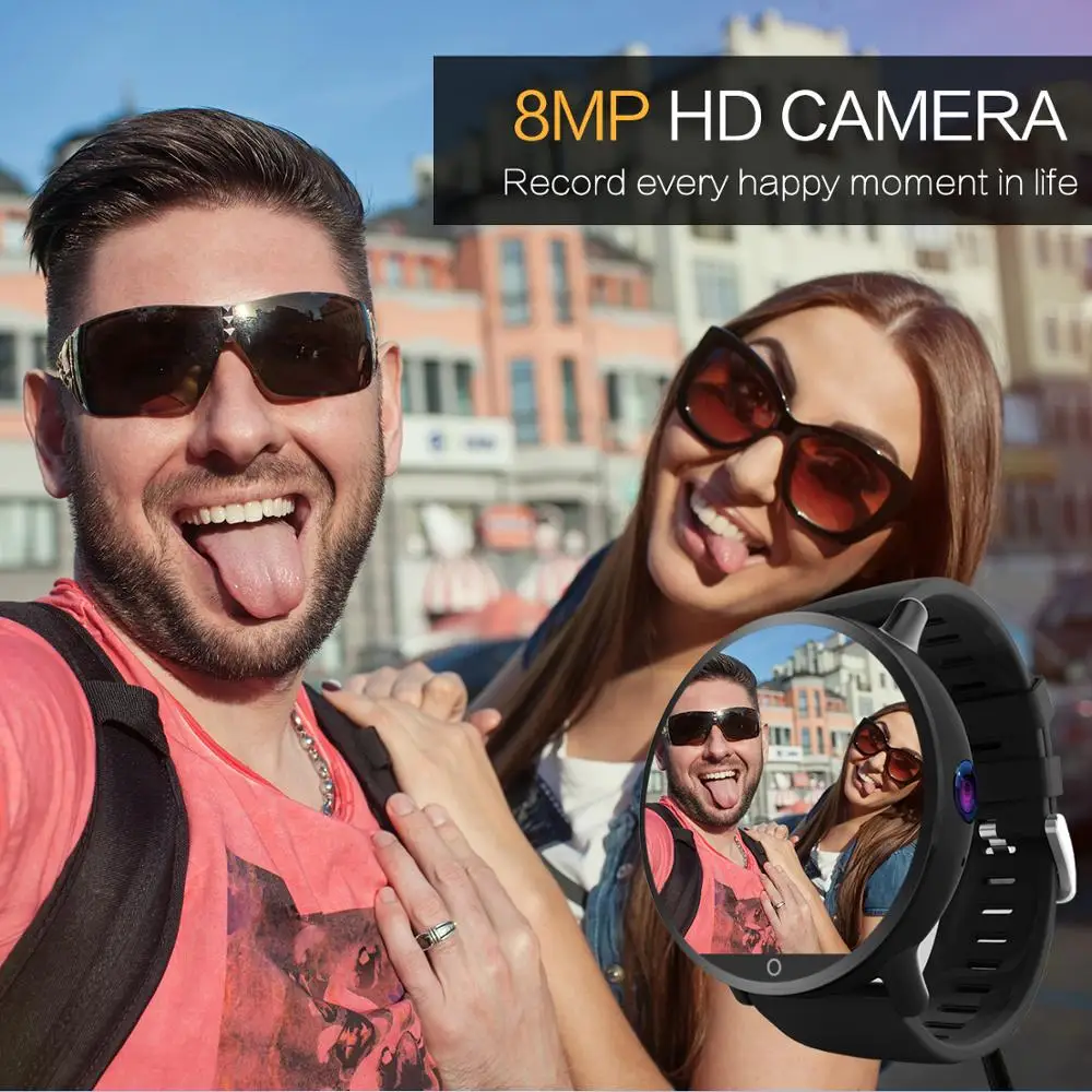 LEMFO LEMX Смарт часы 2 03 дюймов Большой экран Supoort 4G Andriod 7 1 gps водонепроницаемый для