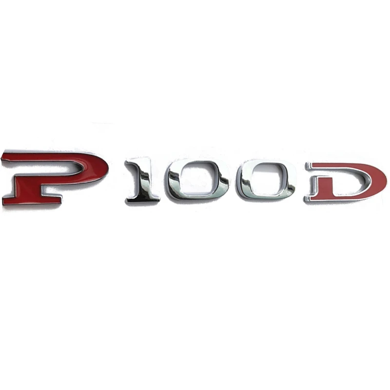 100 значок для Tesla модель S модель X хромированная эмблема наклейки с цитатами 75 85 P90D P100D 90 часть доступа заменяет прочный - Название цвета: P100D