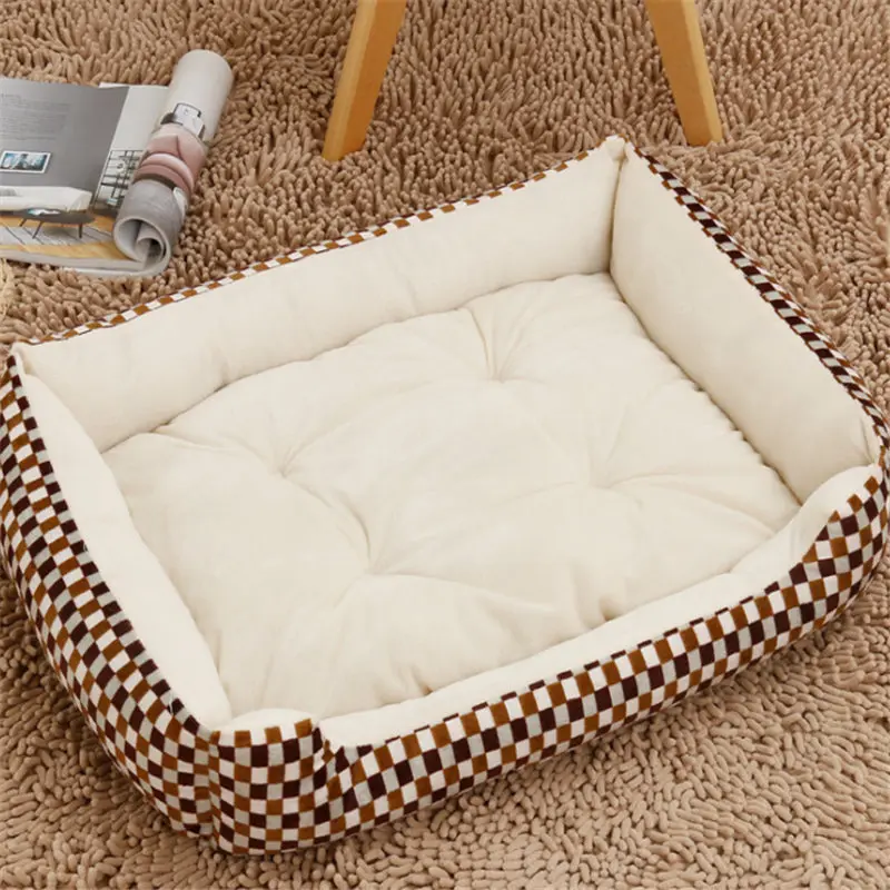 

Soft Fleece Pet Dog Bed Cushion Print Large Breed Dog Beds For pet retriever warm Dog Mat