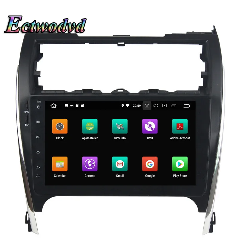 Top Ectwodvd Octa Core 4G+64G Android 9.0 Car Multimedia DVD Player GPS HeadUnit for Toyota Camry 2012 2013 2014 2015 2016 2017 2