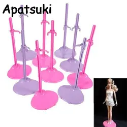 5 шт./лот игрушки стоят модель Поддержка рама опора для куклы Барби розовый и фиолетовый кукла аксессуары Поддержка для Барби кукольный дом
